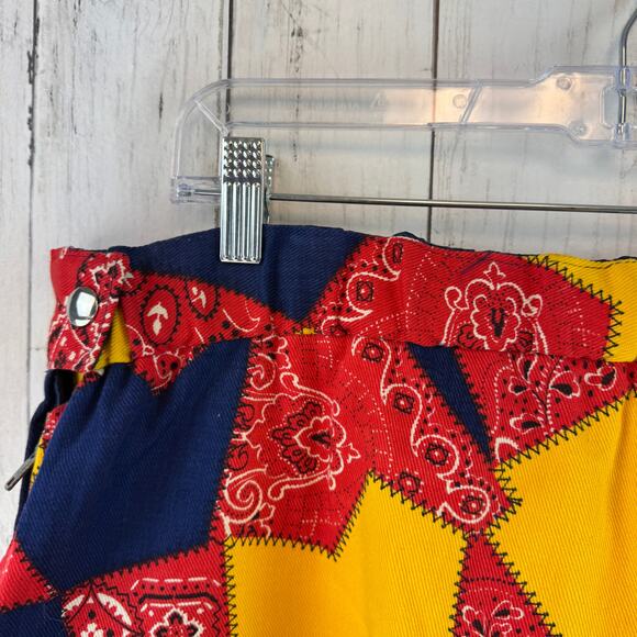 VTG Swing West Raven Bandanna Patchwork Reversible Ski Snow Pants Size Large - Picture 11 of 16